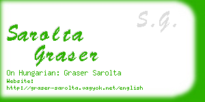 sarolta graser business card